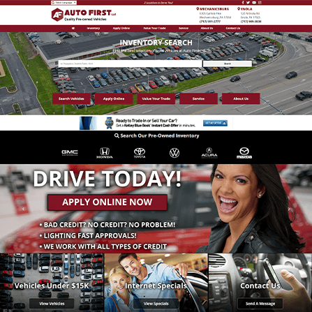 custom auto dealer website