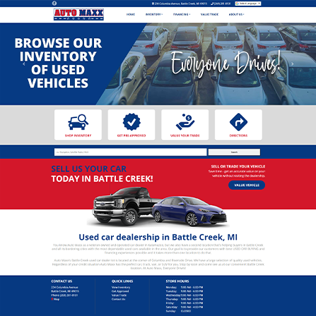 custom auto dealer website