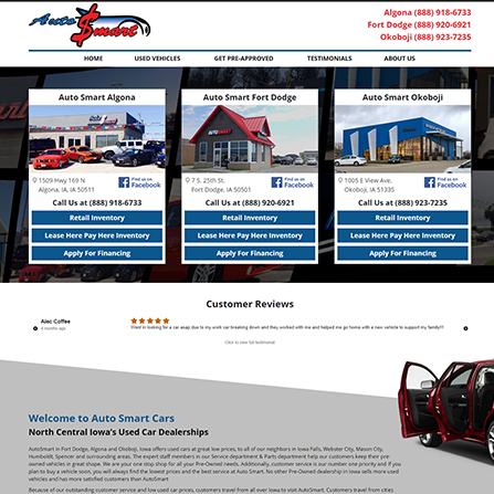 custom auto dealer website