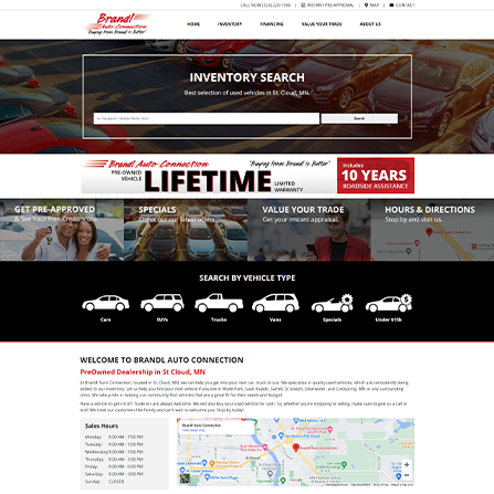 custom auto dealer website
