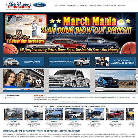 custom auto dealer website