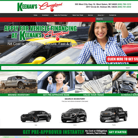 custom auto dealer website