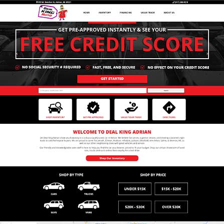 custom auto dealer website