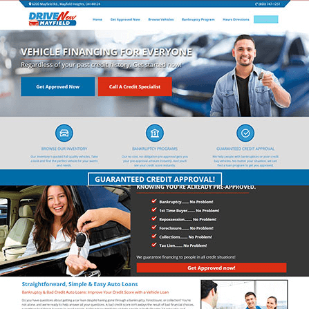 custom auto dealer website