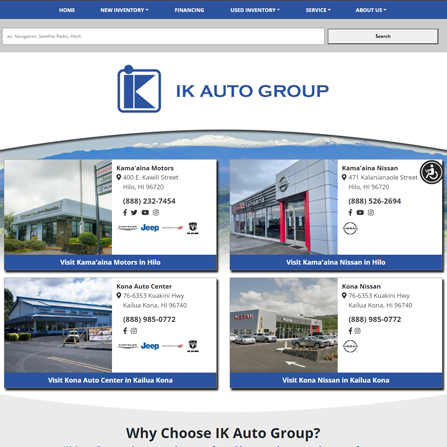 custom auto dealer website