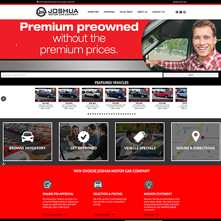 custom auto dealer website