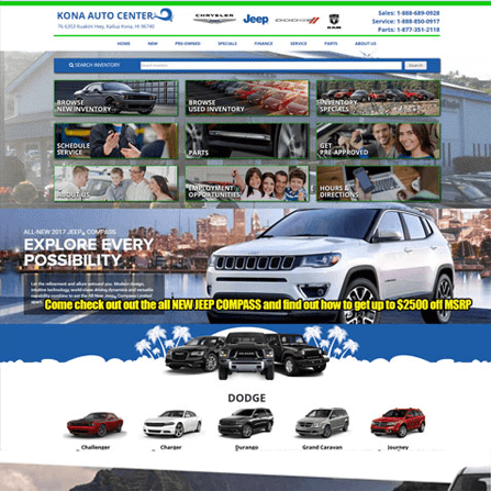 custom auto dealer website