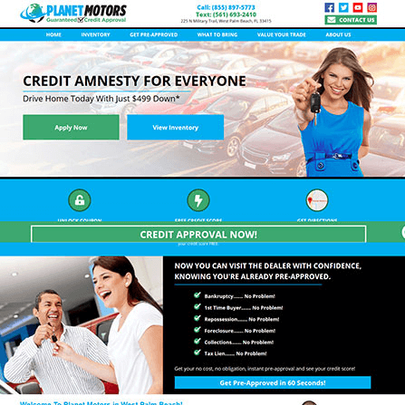 custom auto dealer website