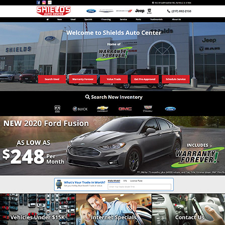 custom auto dealer website