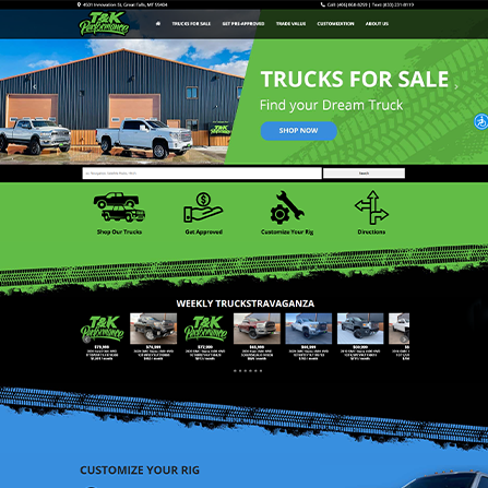 custom auto dealer website