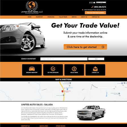 custom auto dealer website